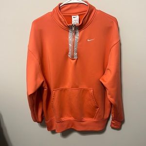 Nike Orange Pullover Half-Zip Sweatshirt